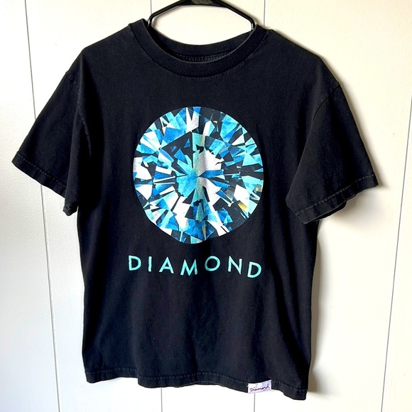 Diamond Supply Co T-Shirt Big Logo Spellout Medium Black - Picture 1 of 5
